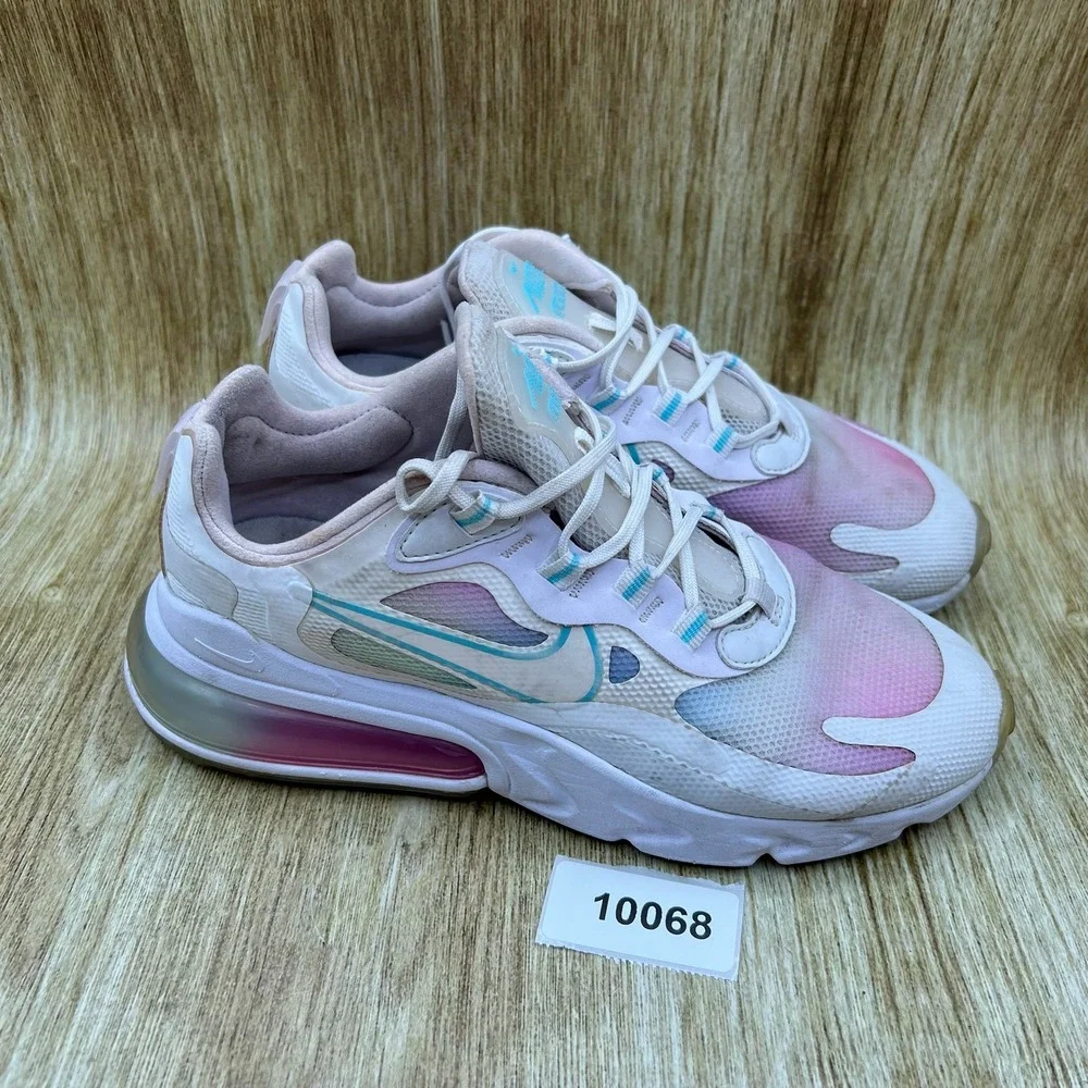 Nike Air Max 270 React SE Womens 6.5 White Light Gradient Sneakers CK6929-100